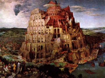  Bruegel Pintura - La Torre de Babel El campesino renacentista flamenco Pieter Bruegel el Viejo